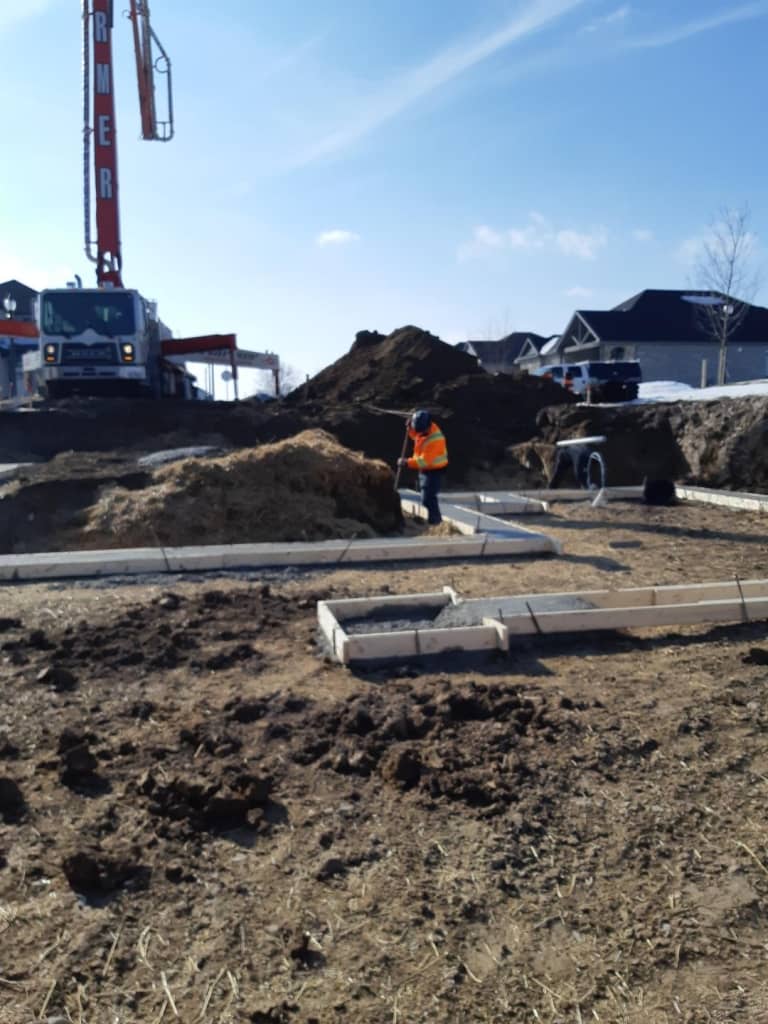 Image of Concretus completing a concrete forming foundation pour