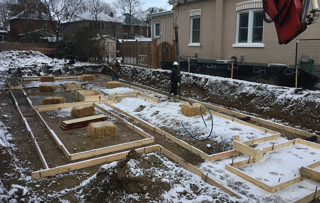 Image of residential concrete foundations