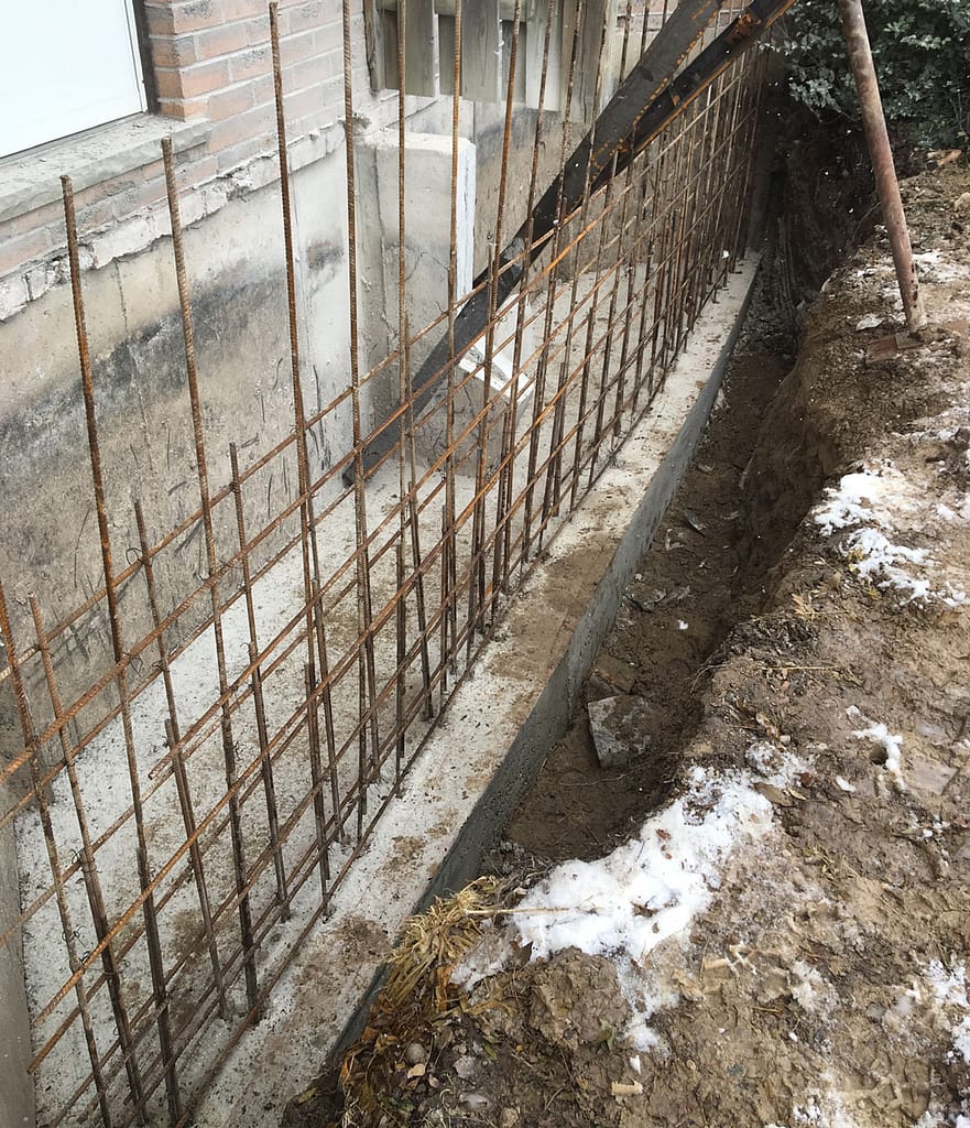 Picture of complete concrete forming addition