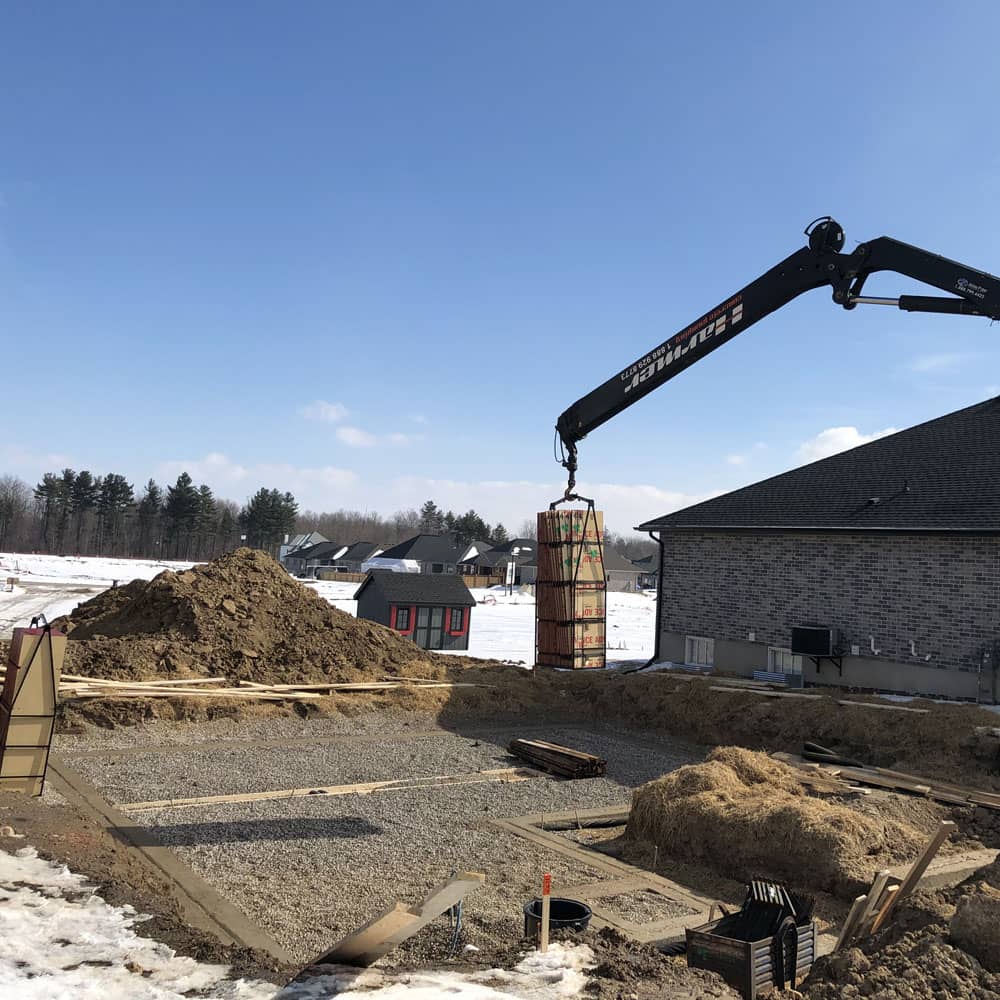 Image of Concretus completing a concrete forming foundation pour